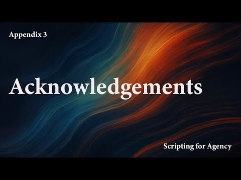 Appendix 3: Acknowledgements