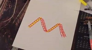 4.7K views | How to draw a Corkscrew roller coaster :) | Theme Parks Vision Art | Facebook