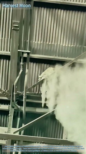 Ein wildes Abenteuer im Industriegebiet! Ein Waschbär klettert auf Gebäudekonstruktionen