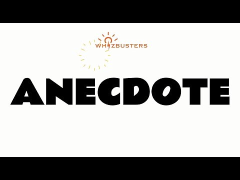 ANECDOTE (noun) Meaning with Examples in Sentences | GRE GMAT LSAT SAT