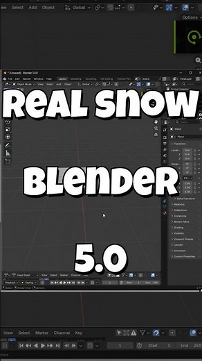 Blender 5.0 Snow Add-On Tutorial–Super Easy Snow ❄️#blendergameengine #3dmodeling #blender #tutorial