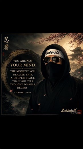 You are not your mind. The moment you realise this, a deeper peace than you ever thought possible begins - Eckhart Tolle #eckharttolle #wisdom #advice #ZenNinjaX #fyp @Eckhart Tolle @TikTok