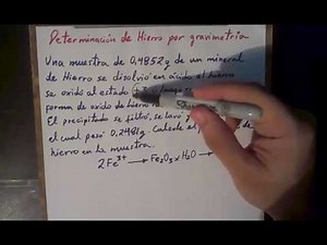 GRAVIMETRIA Ejercicio 3: Precipitacion Fe2O3