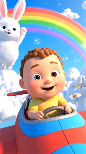 Adorable Baby Flying Toy Plane in Rainbow Clouds 🌈✈️ | Tech N Media