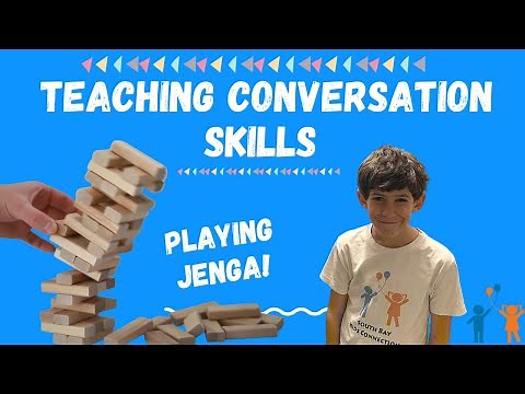 Teach Conversation Skills while playing Jenga! Social Skills for Kids