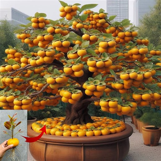 8.9K views · 97 reactions | Growing a Persimmon Tree from Start to Sweet Harvest | Tree Garden | Facebook