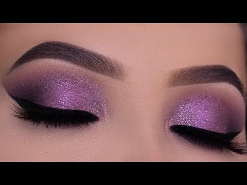 Purple eye makeup tutorial step-by-step