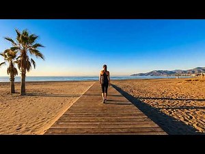 4K Spain Beach Walk: Sunny Vera Playa Promenade | Summer Morning Tour (Real Sounds) ☀️🇪🇸