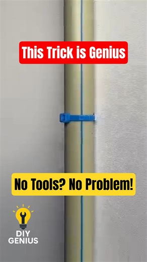 Genius Trick to Mount Pipes on a Wall (No Tools Needed) #diy #lifehacks #shorts