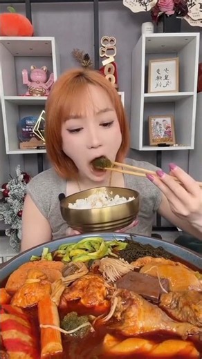 Mukbang ASMR spicy hot pot | Lonjuin #asmr #eatingshow #eatingsounds 2