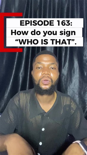 EPISODE 163:HOW DO YOU SAY “WHO IS THAT” IN SIGN LANGUAGE? 👀🤟🏽 A simple everyday sentence for beginners! ❤️🤟🏽 Watch carefully, sign along with me, and then try it without looking. 👀🤟🏽 🤟🏽 Beginner learning sign language? 📺 Subscribe to my YouTube for full beginner lessons! ❤️ 👉🏽 https://www.youtube.com/@SignOfHopeNG What sentence should I teach next? #SignLanguage #NigerianSignLanguage #LearnSignLanguage #DeafCommunity #LearnOnTikTok