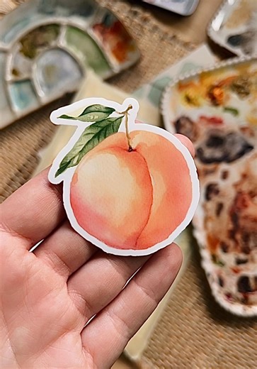 Peach Sticker, Fruit, Laptop Sticker for Computer Macbook, Water Bottle. Waterproof Vinyl Stickers - Etsy