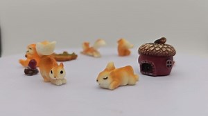 10 PCS Mini Squirrel Car Rear View Mirror Accessories Set, Cute Car Mirror Hanging Accessories for Car Interior Decoration Dashboard,Funny Squirrel Car Decoration Suitable for Car, Home, Office