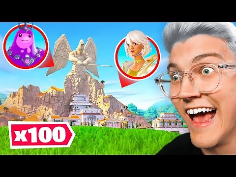 100 Joueurs CACHE CACHE au MONT OLYMPE de FORTNITE