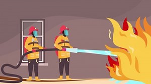 clip-1092382117-firefighters-fire-rescue-two-putting-out