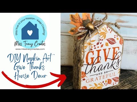 DIY Fall Napkin Art Projects (Give Thanks DIY House)