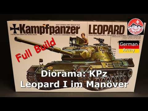 Military model building diorama: Leopard 1 main battle tank in maneuvers | Swiss craft workshop