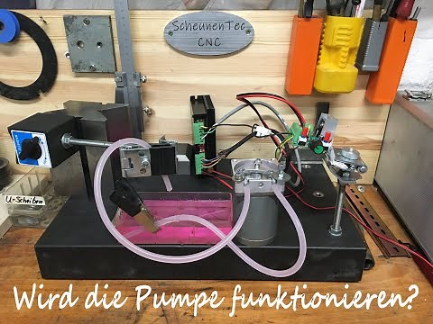 Eigenbau Peristaltikpumpe / Schlauchpumpe erster Funktionstest.