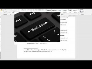 Formatting a Chicago (Turabian) Paper in Microsoft Word, Part 2