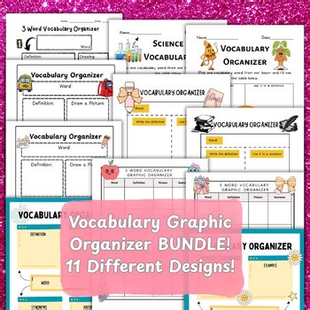Vocabulary Word Graphic Organizer - Student Definition Worksheet - Elementary EL