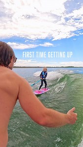 Hard to believe it’s been almost a year since this first moment. Even more wild to think about how far she has come along! Growing up boating I have so many unforgettable memories spending my summers on the water. I’m so stoked to now be doing that same thing with my wife and daughter. We only have last summer under our belts as a boating family but this coming summer is already looking to be equally as incredible! #wakesurfing #reels | Rowley Adventures