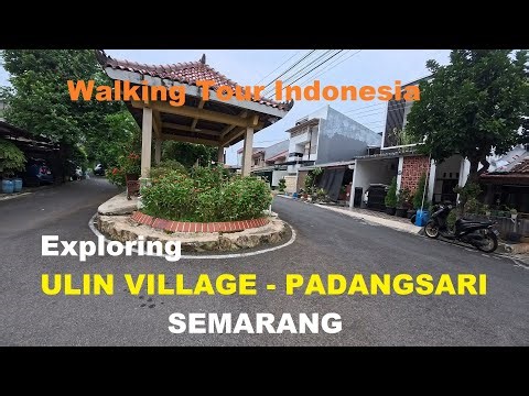 4K ~ Walking Tour Indonesia | Exploring ULIN VILLAGE, Padangsari, Semarang