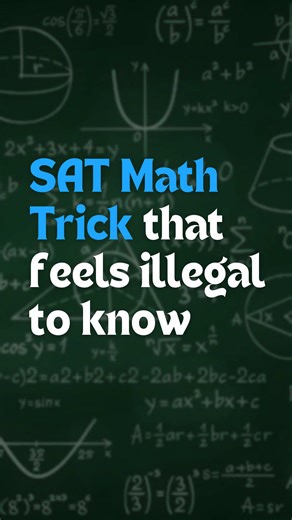 This SAT math trick is so fast and useful it feels like it should be illegal to know! Want to get a top SAT math score? Go to prepscholar.com/satmath to get more tips that’ll raise your score 160 points! #satmath #fyp #sattips