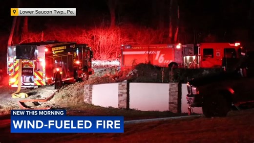 Winds fuel multiple fires, cause damage across Philadelphia region