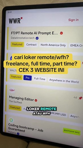 Cari Loker Remote: 3 Website Terbaik untuk Kerja WFH