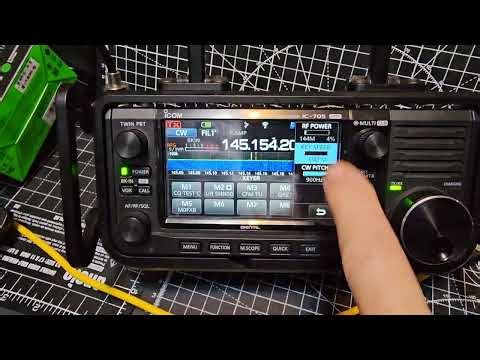 ICOM IC-705 CW Quick Settings