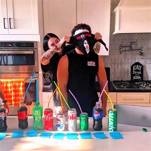 Rhea Ripley Playing Game Guess Soda 🥤 blindfolded with punishment||WWE stars#wwe #shorts #edit