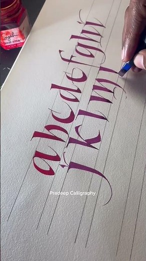 Italic Alphabet | How to Use Pilot Parallel Pen | #pradeepcalligraphy