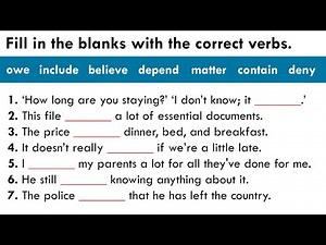 VERB PRACTICE QUIZ: Choose the best verbs from the box to complete the sentences