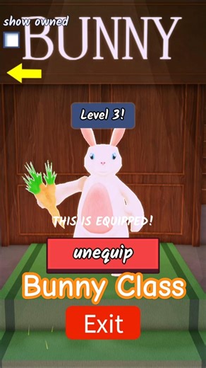 New Bunny Class 🐰 99 nights in the forest #99nightintheforest #99nights #roblox