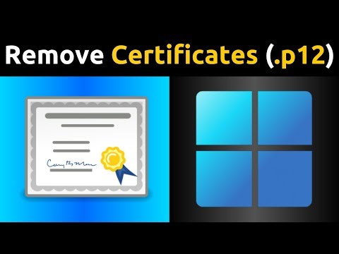 How To Remove All And Any Certificates (.p12 files) In Windows 11
