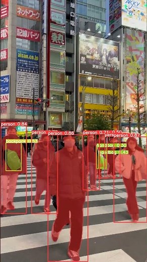 Yolov8 Object segmentation on Real time feed #python #artificial #youtubeshorts
