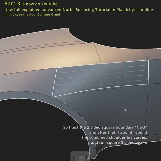 SQUARE KNOWHOW | PLASTICITY v25.3 Studio | Advanced Nurbs Surfacing Tutorial | On Patreon | Part 3.