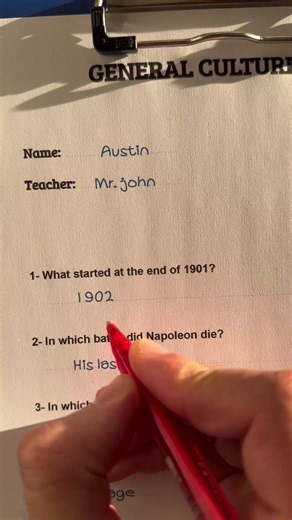 Austin's test... #quiz #testanswers #funnytestanswers #school #fyp | Quiz