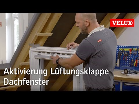 Aktivierung der Lüftungsklappe bei VELUX Dachfenstern