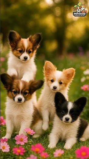 Adorable Papillon Puppies Playing in the Garden | Cutest Puppy Compilation Ever!