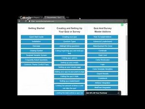Getting Started with Quiz And Survey Master (11-9-16)