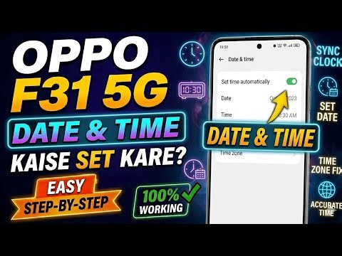 Oppo F31 5G me date and time kaise set Kare || how to set date and time on Oppo F31 5G ||