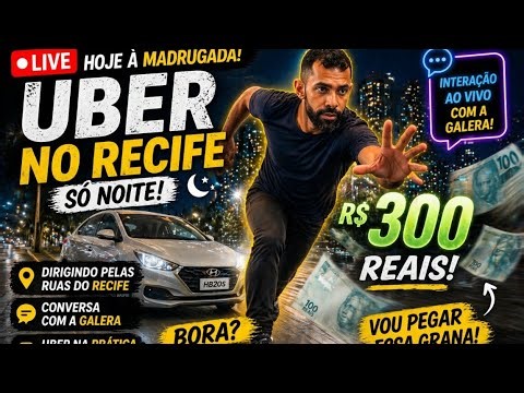 IRL: UBER AO VIVO EM RECIFE ( NOVO PROJETO DO CANAL)