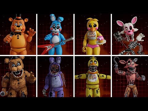 Five Nights at Freddy's 2 Animatronics Workshop Animations