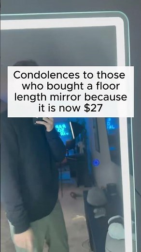 Modern Standing Full Body Mirror with LED Illumination