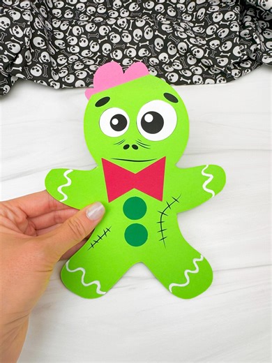 Zombie Gingerbread Man Disguise Craft Template | - Etsy