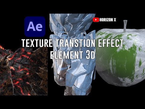 【After Effects Tutorial】Texture Transition Effect Element 3D