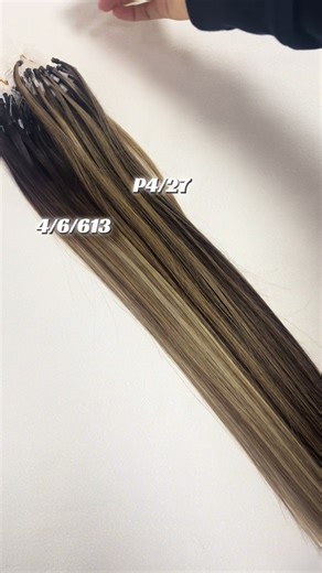 Brown gradient hair color and highlights. #microlinks #microringextensions #tiktokshopjumpstartsale #hairextensions #realhumanhair