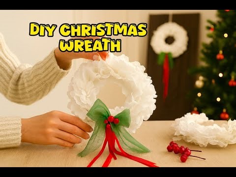 Plastic Bag Christmas Wreath – So Easy & Chic!|Last-Minute Holiday Door Decor You’ll Love