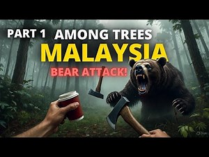 Among Trees Malaysia 🌧️ Part 1 | Survival Chill Hutan Masa Hujan + Bina Shelter & Coffee Vibes